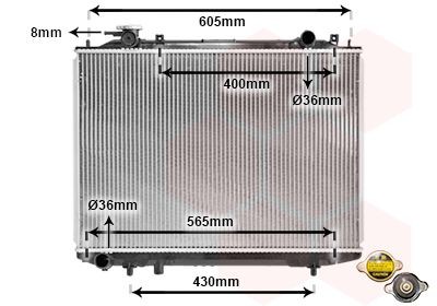 VAN WEZEL Radiators, Motora dzesēšanas sistēma 27002235 VAN WEZEL 27002235 Radiators, Motora dzesēšanas sistēma FORD Ranger Mk2 (ER, EQ) 2.5 D 105 ZS 2002