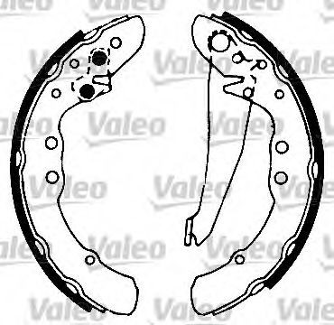 VALEO Sada bŕzd, Bubnová brzda 553603 553603 VALEO Sada bŕzd, bubnová brzda Volkswagen lacné