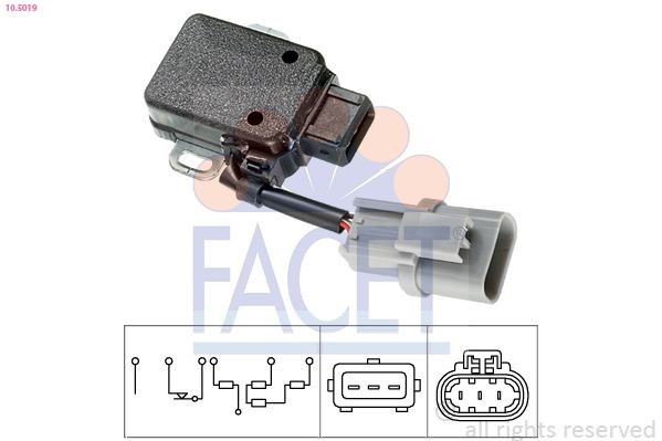 FACET Andur, drosselklapiasend 10.5019 Drosselklapiandur FACET Ford USA TAURUS 10.5019