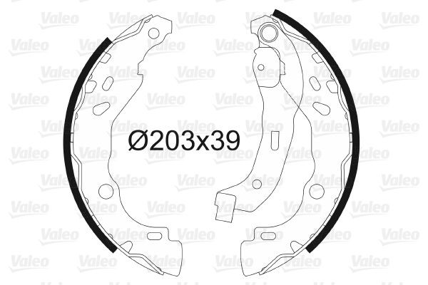 VALEO Bremsesko sett 562810 Trommelbremser VALEO XV 562810 billige