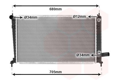Engine radiator VAN WEZEL 47002036 VAN WEZEL 47002036 Saab 9-5 2000 Radiators price