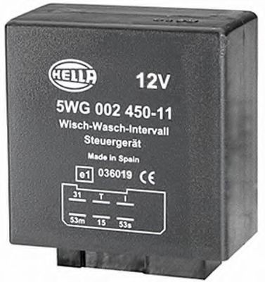 HELLA Ρελέ, διάστημα καθαρισμού και πλύσης 5WG 002 450-117 Ρελέ καθαριστήρα HELLA Iveco Daily 5WG 002 450-117