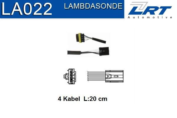 LRT Προσαρμογέας, αισθητήρας λάμδα LA022 LA022 Αισθητήρας οξυγόνου FIAT BRAVO LRT