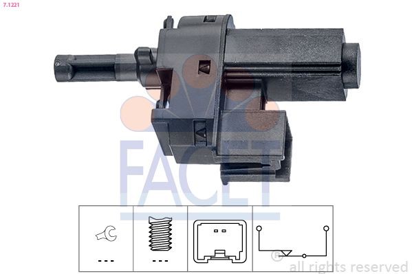 FACET Bryter, koblingsbetjening (hastighetsreg) 7.1221 FACET 7.1221 originale Bryter koblingsbetjening Ford Granada GU hva koster
