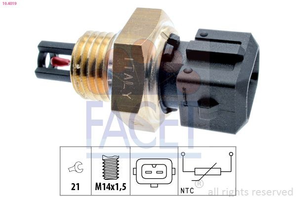 FACET Ansauglufttemperatursensor 10.4019 FACET 10.4019 Ansauglufttemperatursensor HYUNDAI i20 II Coupe (GB) 1.4 100 PS 2019
