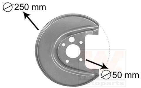 VAN WEZEL Ankerblech 5888373 Bremsscheiben-Blech VAN WEZEL Volkswagen CADDY 5888373