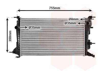 Engine radiator VAN WEZEL 43002460 VAN WEZEL 43002460 Engine radiator Renault FLUENCE 2022
