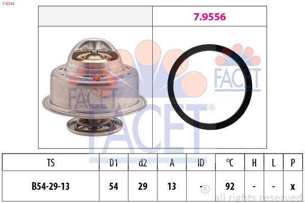 FACET Thermostaat, koelvloeistof 7.8542 Thermostaat, behuizing FACET 740 7.8542 goedkoop