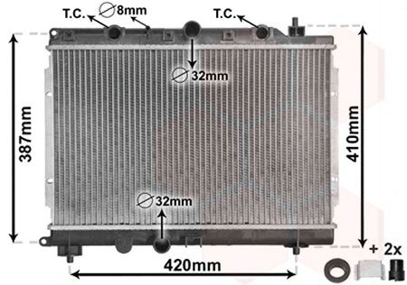 Radiaator, mootorijahutus VAN WEZEL 02002153 VAN WEZEL 02002153: Jahutusradiaator Honda CIVIC 1999