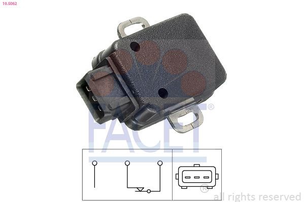 FACET Gasspjæld-potentiometer 10.5062 Gasspjæld potentiometer FACET Mercedes-Benz GLE 10.5062