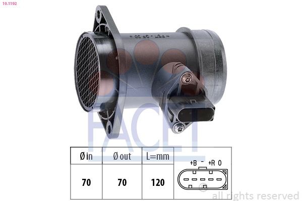 FACET Luchtmassameter (LMM) 10.1192 Luchtsensor FACET A5 10.1192 goedkoop