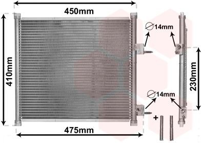 Condensatore climatizzatore VAN WEZEL 18005262 VAN WEZEL 18005262 costo Radiatore aria condizionata Ford KA 1999