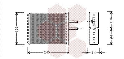 VAN WEZEL Heater matrix 17006193 VAN WEZEL 17006193 FIAT Punto I Convertible (176) heater core replacement