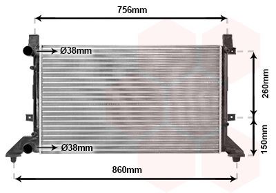 VAN WEZEL Radiaator, mootorijahutus 58002155 VAN WEZEL 58002155 Jahutusradiaator VW LT 46 Avatava Veoauto hind