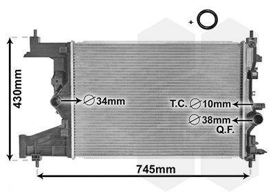 VAN WEZEL Radiator, motorkjøling 37002485 VAN WEZEL 37002485 Radiator motor Chevrolet Cruze j305 pris