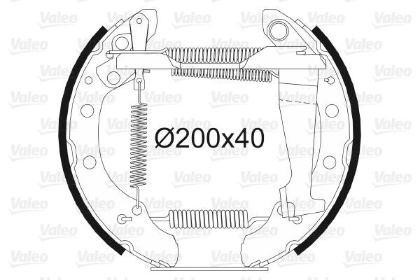 VALEO Remmenset, trommelrem 554781 Volkswagen POLO Remschijf, trommelrem VALEO 554781