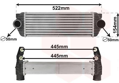 Intercooler VAN WEZEL 18004443 VAN WEZEL 18004443: Intercooler Ford TRANSIT CONNECT 2006