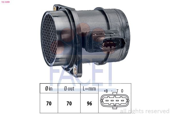Luftmengdemåler FACET 10.1299 FACET 10.1299 Maf sensor DAEWOO KALOS 2024