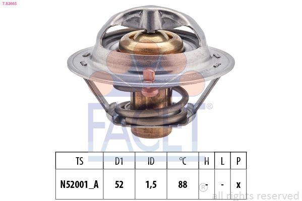 FACET Kühlwasserthermostat 7.8266S Kühlmittelthermostat FACET Kia NIRO 7.8266S