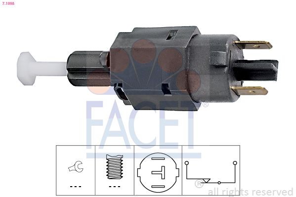 FACET Interruttore pedale freno 7.1074 7.1074 costo Interruttore pedale freno RENAULT KADJAR FACET