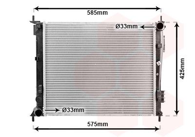 VAN WEZEL Chladič motora 83002135 cena Chladič motora Kia AM 83002135 VAN WEZEL