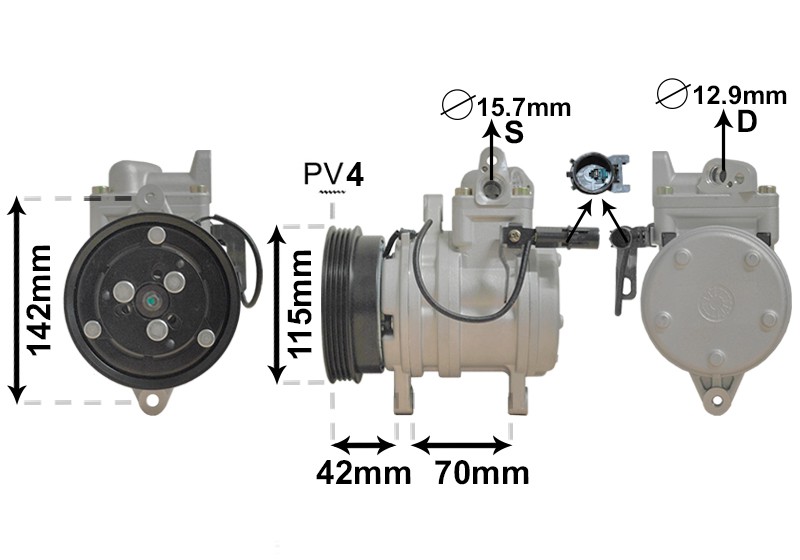 VAN WEZEL Aircopomp 8300K121 VAN WEZEL 8300K121 originele Aircopomp Hyundai i10 pa kosten