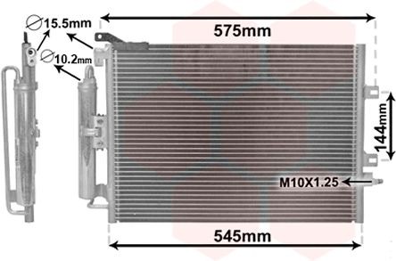 Condensador, ar condicionado VAN WEZEL 43005417 VAN WEZEL 43005417 Condensador ac RENAULT MODUS 2006