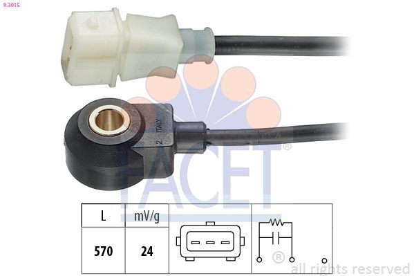 FACET Klopfsensor 9.3015 Klopfsensor FACET Volkswagen BEETLE 9.3015