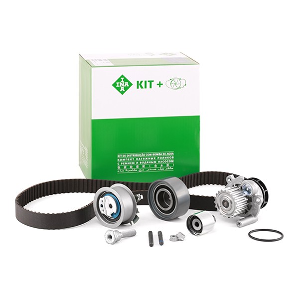 Bomba de água + kit de correia dentada INA 530 0463 30 INA 530 0463 30 Kit de correia de distribuição SKODA SUPERB 2012