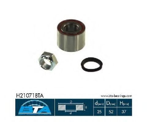 BTA Wheel bearing kit H21071BTA NISSAN PRIMASTAR BTA wheel hub H21071BTA