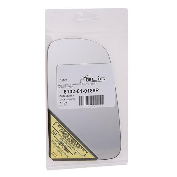 BLIC Vidro de espelho, espelho retrovisor exterior 6102-01-0188P BLIC 6102-01-0188P Espelho retrovisor VW T3 Caixa preço