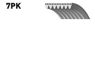 GATES Multireim 7PK990 Drivreim Isuzu D-MAX 8DH: Multireim GATES Micro-V 7PK990