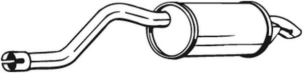 Bakre eksospotte BOSAL 200-083 BOSAL 200-083 Bakpotte RENAULT TWINGO 2009