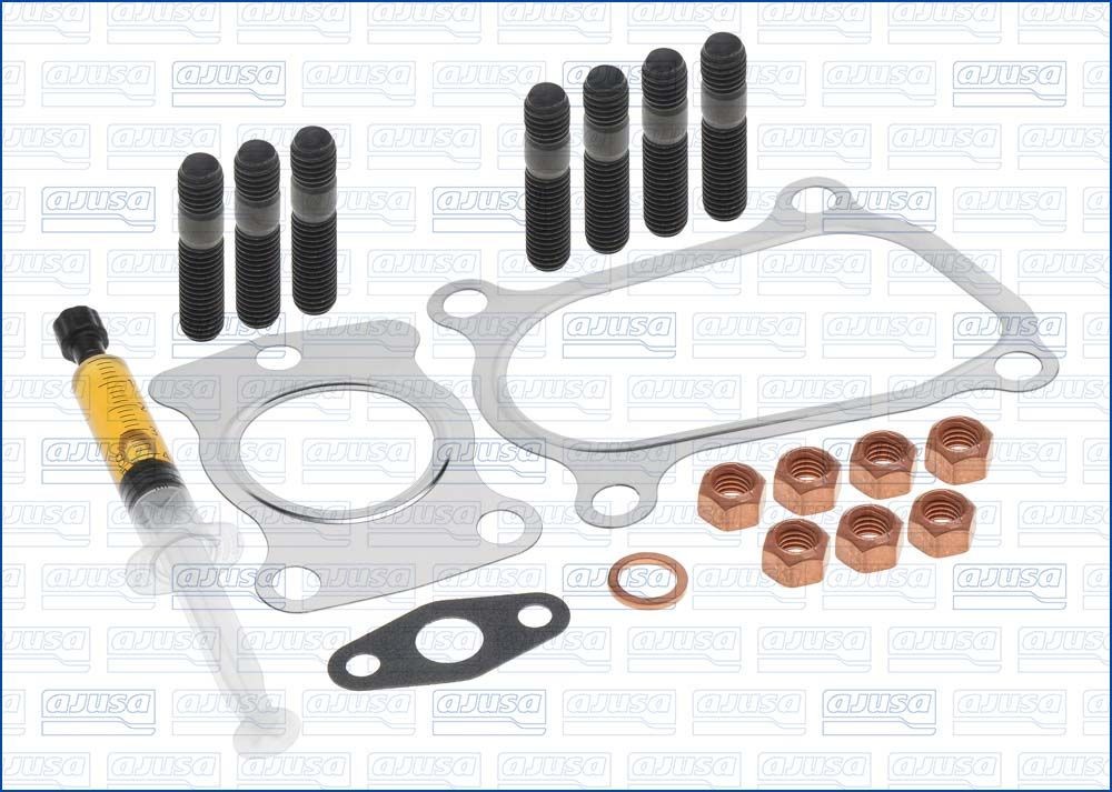 AJUSA Σετ τοποθέτησης, φορτιστής JTC11202 AJUSA JTC11202 Φλάντζα υπερπληρωτή καυσαερίων Peugeot 306 7a γνήσια τιμες