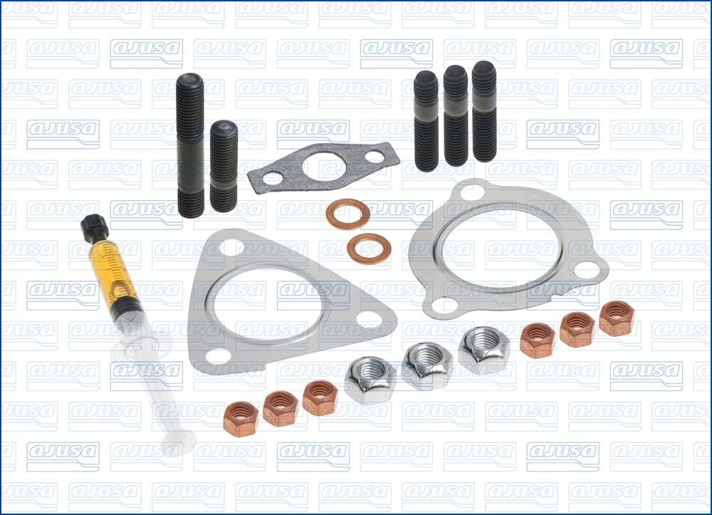 AJUSA Σετ τοποθέτησης, φορτιστής JTC11474 AJUSA JTC11474 Φλάντζα υπερπληρωτή καυσαερίων Ceed III Van / Combi (CD) γνήσια τιμες