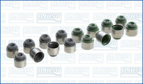 AJUSA Blīvju komplekts, Vārsta kāts 57054300 AJUSA 57054300 orģinālās Blīvgredzens vārsta kāts Hyundai i30 GD cena