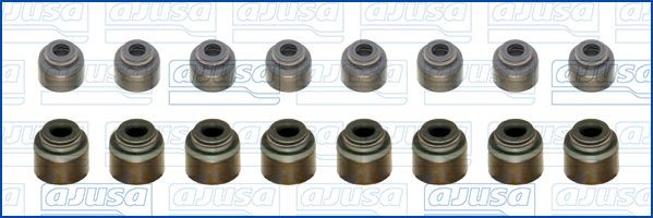 AJUSA Tiivistesarja, venttiilivarsi 57064700 57064700 AJUSA Venttiilinvarren kumit PEUGEOT 208