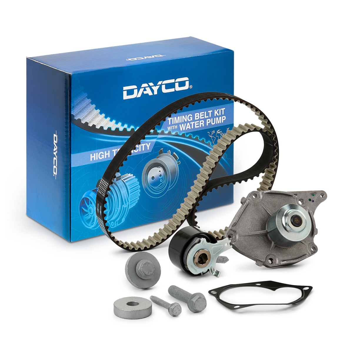 Distributieriem set + waterpomp DAYCO KTBWP5320 DAYCO KTBWP5320: Distributieriem kit met waterpomp Nissan QASHQAI 2008