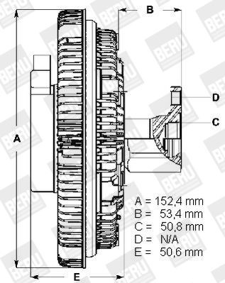 BERU Koppeling, radiateurventilator LK115 BERU Ventilator koppeling LAND ROVER LK115