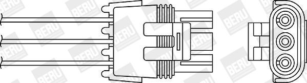 BERU Lambdasonde OZH083 Lambda sensor BERU Renault GRAND SCÉNIC OZH083