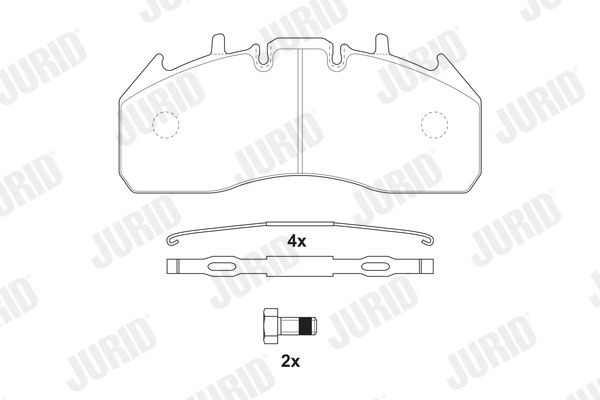 JURID Bremseklodser 2917409560 Sports bremseklodser JURID Volvo XC 90 2917409560