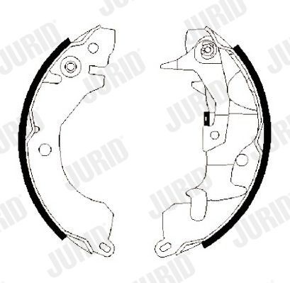 JURID Bremsebakkesæt 361373J JURID Bremsebakker MITSUBISHI 361373J