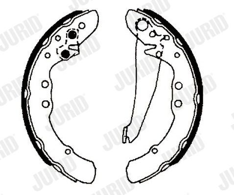JURID Bremsbackensatz 361394J Bremsbacken Set JURID Subaru WRX 361394J