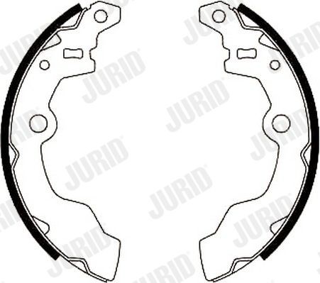 JURID Jarrukenkäsarja 362297J 362297J JURID Käsijarrukengätя MITSUBISHI L 400