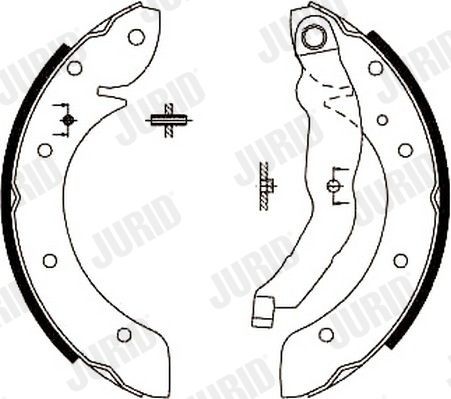 JURID Brake Shoe Set 362368J 362368J JURID brake shoes for RENAULT MODUS / GRAND MODUS