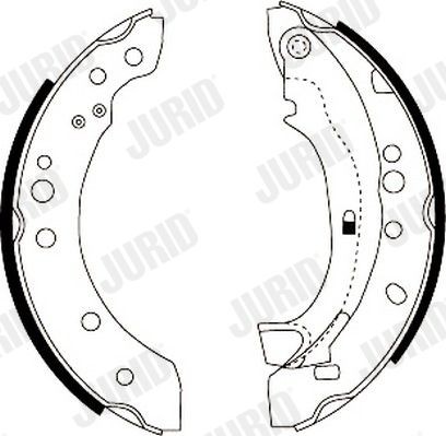 JURID Kit ganasce freni 362409J 362409J Ganasce freno PEUGEOT 207 JURID costo