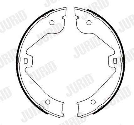 JURID Handbromsbackar 362440J 362440J JURID handbromsbackar PORSCHE BOXSTER