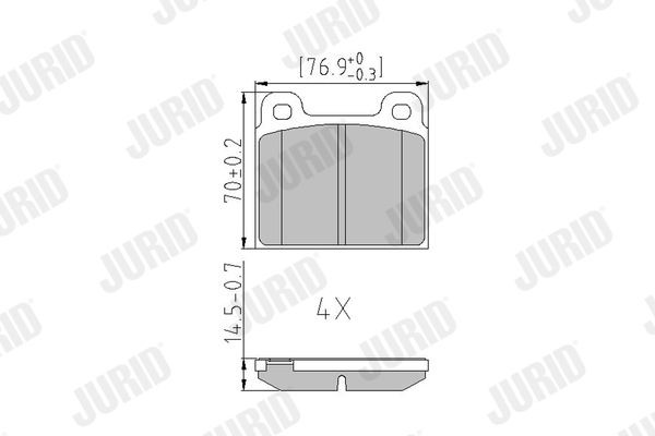 JURID Bremseklodser 571215J JURID 571215J Kapitän P 2.6 Klodser originale pris