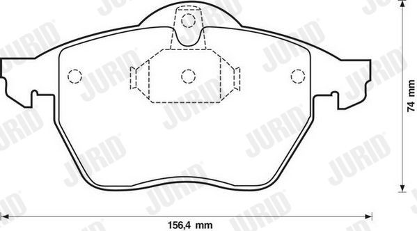 JURID Brake pad set 571920J 571920J JURID INFINITI set of brake pads