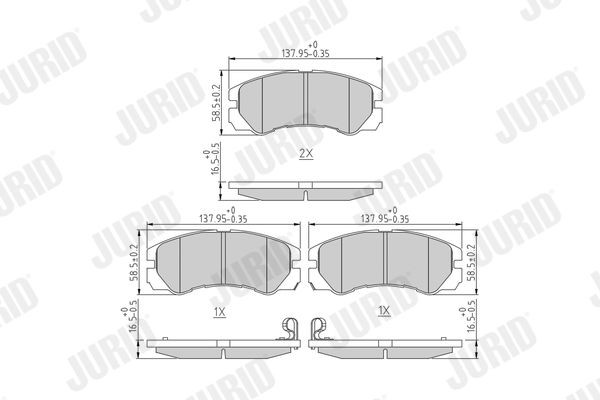 JURID Remblokken 572348J Remblokset JURID ISUZU 572348J